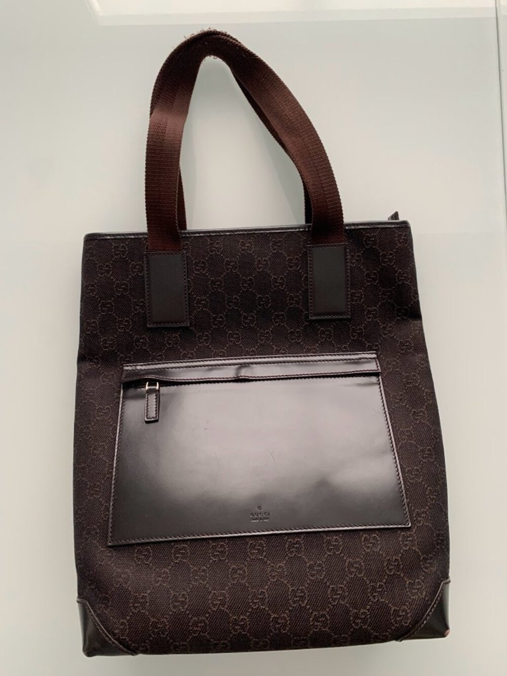 Vintage Gucci Brown GG Canvas Tall Tote Bag 180450